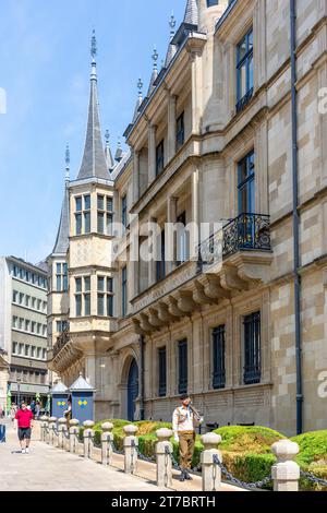 Palais Grand-Ducal, Rue du Marché-aux-Herbes, Ville Haute, City of Luxembourg, Luxembourg Stock Photo