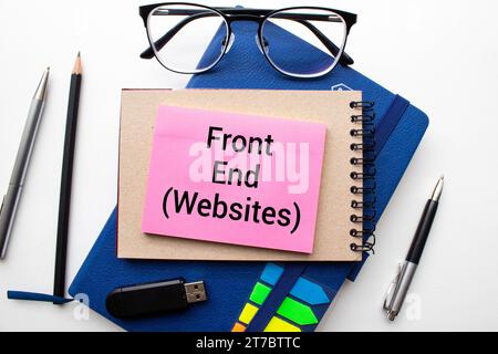 text Front End Websites on wooden block Stock Photo