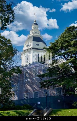 The Maryland State House in Annapolis MD. Built in 1779 in this historic East Coast American City Stock Photo