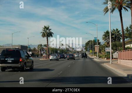 Las Vegas, Vereinigte Staaten. 14th Nov, 2023. November 14th, 2023, Las Vegas Street Circuit, Las Vegas, FORMULA 1 HEINEKEN SILVER LAS VEGAS GRAND PRIX 2023, pictured street in Las Vegas Credit: dpa/Alamy Live News Stock Photo