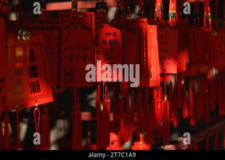 Token offerings at the temple A-Ma in Macao, China. Stock Photo
