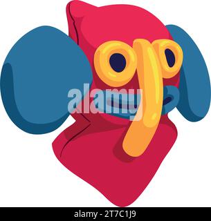 colombian culture marimonda mask Stock Vector