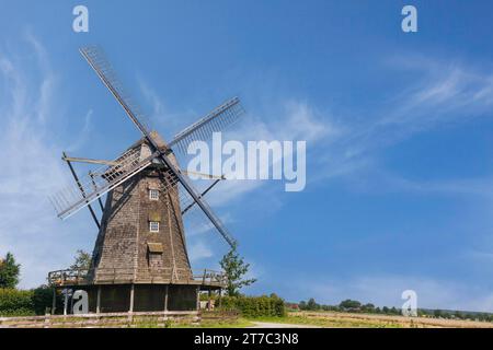 Tower windmill in the district of Coesfeld-Lette, Coesfeld, Muensterland, North Rhine-Westphalia, Germany Stock Photo