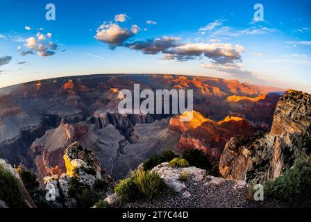 Sunset, evening mood, Hopi Point, Grand Canyon National Park, South Rim, Arizona, USA Stock Photo