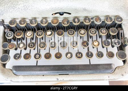 Typewriters that were used in the past thirty years or more. Before the computer came into play in daily life Stock Photo