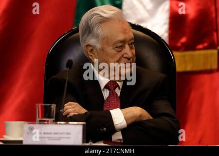 Mexico City, Mexico. 13th Nov, 2023. November 14, 2023, Mexico City, Mexico: The director of the Federal Electricity Commission, Manuel Barttlet Diaz appears before the Chamber of Deputies in Mexico City. on November 14, 2023 in Mexico City, Mexico (Photo by Luis Barron/Eyepix Group/Sipa USA). Credit: Sipa USA/Alamy Live News Stock Photo