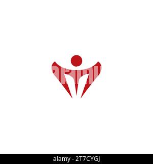 M Human Logo. Letter M people Vector Stock Vector