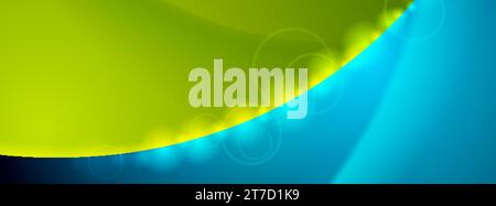 Blue and green abstract shiny waves elegant background. Vector banner design Stock Vector
