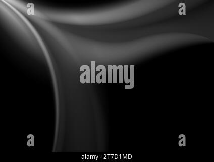 Abstract dark grey minimal smoke waves background. Monochrome smooth vector design Stock Vector
