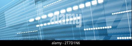 Bright blue hi-tech abstract modern background. Geometric vector banner design Stock Vector