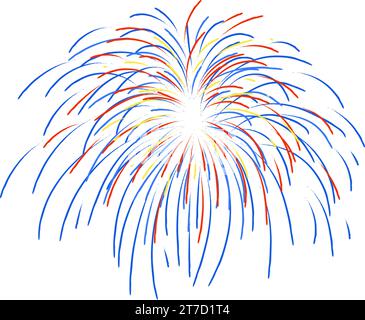 Firework Burst New Year Celebration Vector Illustration Icon Stock Vector