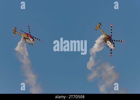 Sarang Display Team at Dubai Air Show 2023 in Dubai, UAE Stock Photo