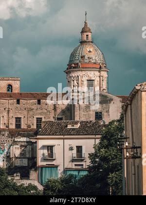 Aerial photo of the town of Syracuse in Sicily. Stock Photo