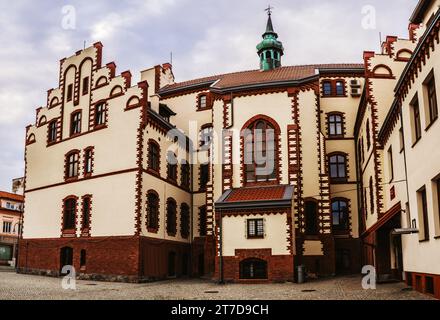 Town Hall Pisz (Land Museum) is a city in the Warmian-Masurian Voivodeship in Poland. Stock Photo