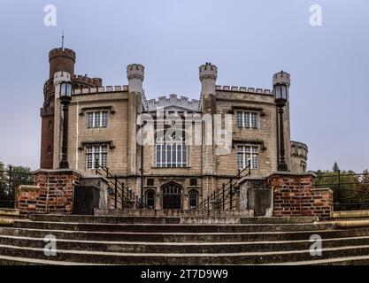 Kornik Castle was constructed in the 14th century. The castle currently houses a museum and the Kornik Library. Western Poland. Stock Photo