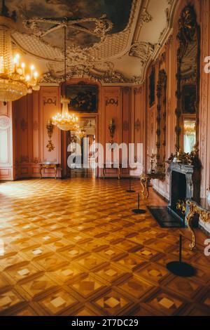 Beautiful vintage interior Barocco rococo style in the Benrath Castle ...