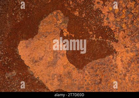 Rust metal. Rusty iron plate. Rusted steel industry old aged grunge  texture pattern dirty high macro detail surface image. Stock Photo