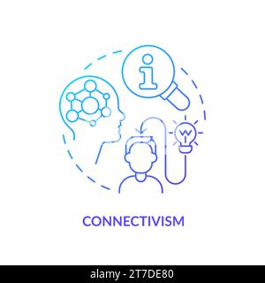 Gradient line icon connectivism concept Stock Vector