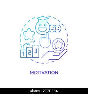 Gradient line icon motivation concept Stock Vector