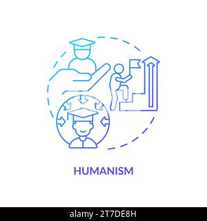 Gradient line icon humanism concept Stock Vector