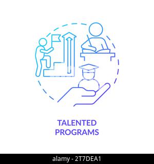 Gradient line icon talented programs concept Stock Vector