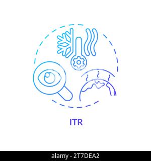 Gradient thin line icon ITR concept Stock Vector