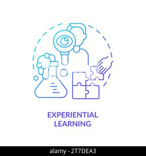 Gradient line icon experiential learning concept Stock Vector