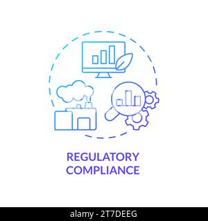 Gradient thin line icon regulatory compliance concept Stock Vector