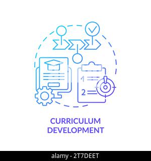 Gradient line icon curriculum development concept Stock Vector