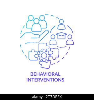Gradient line icon behavioral interventions concept Stock Vector