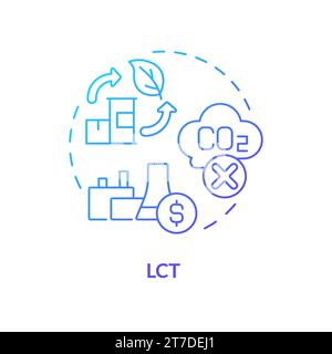 2D gradient thin line icon LCT concept Stock Vector