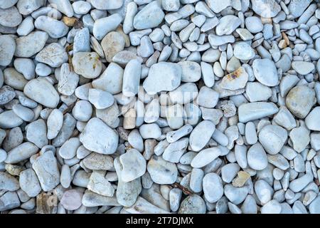 A pebbled beach in Corfu, Greece Stock Photo