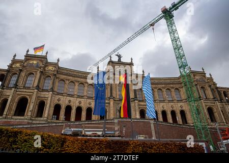 Munich, Germany. 15th Nov, 2023. The Bavarian State Parliament in the Maximilianeum. Credit: Peter Kneffel/dpa/Alamy Live News Stock Photo