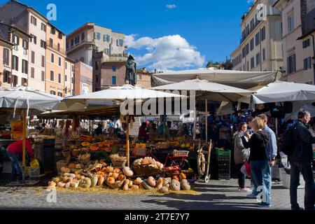 Market in Campo Dei Fiori Square. Rome. Lazio. Italy Stock Photo