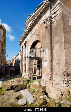 Ancient Jewish Ghetto. Arcades of Octavia. Rome. Lazio. Italy Stock Photo