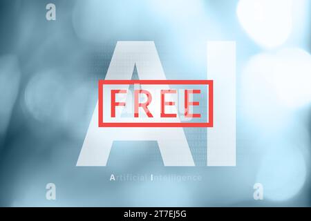 AI free content. Symbol of a product created without the use of artificial intelligence. Stock Photo