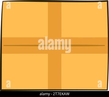 Cardboard box. Cartoon Stock Vector