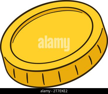 Golden coin. Cartoon Stock Vector Image & Art - Alamy