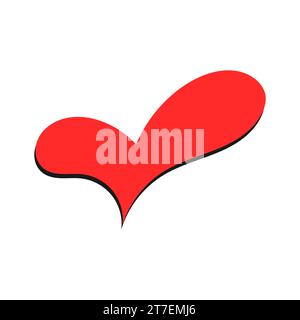 Heart Shaped Silhouette. Symbol of love in the shape of heart. Red Heart.	 Heart Shaped Silhouette. Symbol of love in the shape of heart. Red Heart. Stock Vector