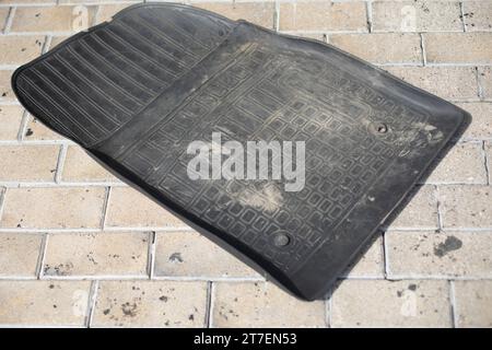 Car inside, passenger foot mat Stock Photo - Alamy
