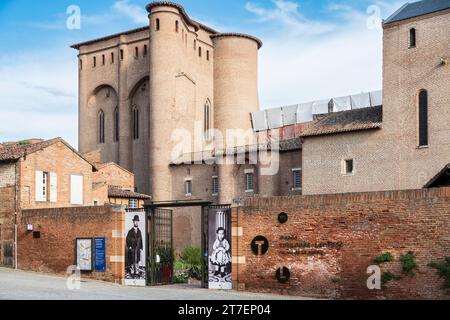 Facade of Toulouse Lautrec Museum, inside Berbie Palace, Albi, France Stock Photo