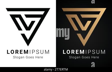 Luxury Initial NE or EN Monogram Text Letter Logo Design Stock Vector