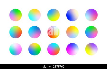 gradient spheres. multicolor circles, abstract vibrant colors and modern gradients spheres. Vector illustration Stock Vector