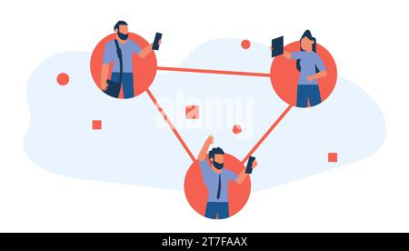 Meeting of minds in the world of finance is essential for success. Illustration vector portraying a group of professionals discussing and analyzing fi Stock Vector