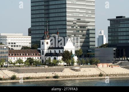 St. Heribert Church, Greek-Orthodox church in Cologne, next to the headquarters of LANXESS Germany GmbH Stock Photo