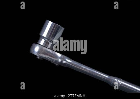 Set of torque wrenches or car repair. Professional tools. Torque wrench, tool with reversible ratchets. Hand tool for tightening screws and nuts Stock Photo