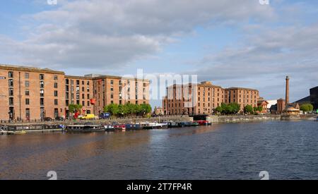 Liverpool, united kingdom May, 16, 2023 The Albert Dock is a complex of dock buildings and warehouses in Liverpool, England. Stock Photo