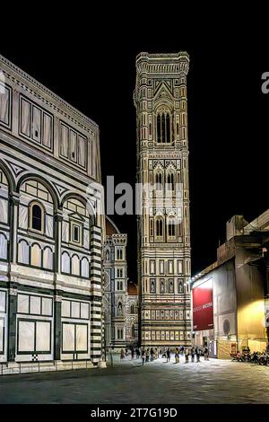 Domes of the Cathedral of Santa Maria del Fiore over the roofs of old ...