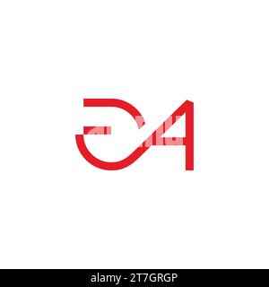 letter ea simple linear abstract logo vector Stock Vector