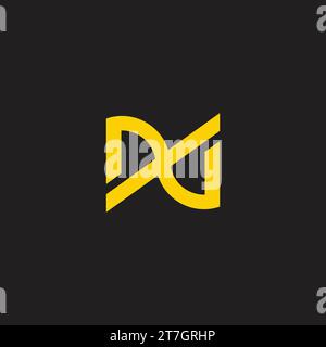 letter nx curves geometric line logo vector Stock Vector